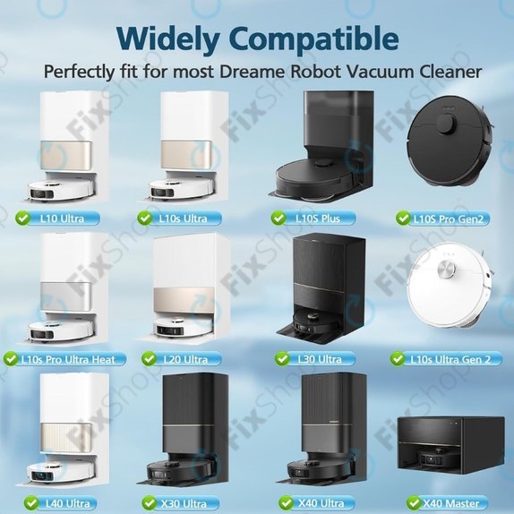 Chiffon de vadrouille, 2 pièces pour Xiaomi Dreame X40 Ultra, L40 Ultra, L10s Ultra, Pro Gen2, Mova E30 Ultra