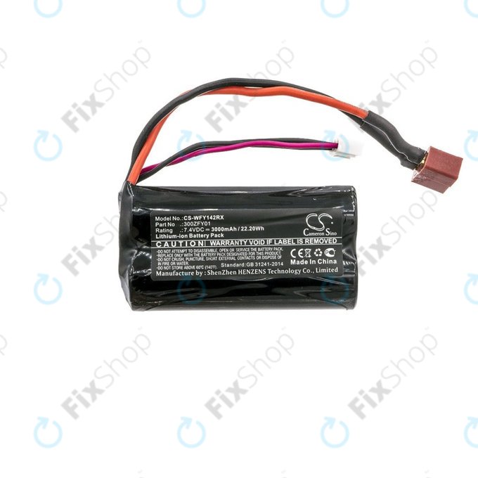 Batterie pour WLToys FY01, FY02, FY03, 12423, 12428, 3000mAh, Li-Ion, 7.4V, 300ZFY01, HQ