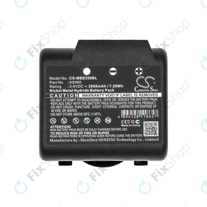 Batterie pour Imet BE5500, 2000mAh, Ni-MH, 3.6V, AS060, HQ