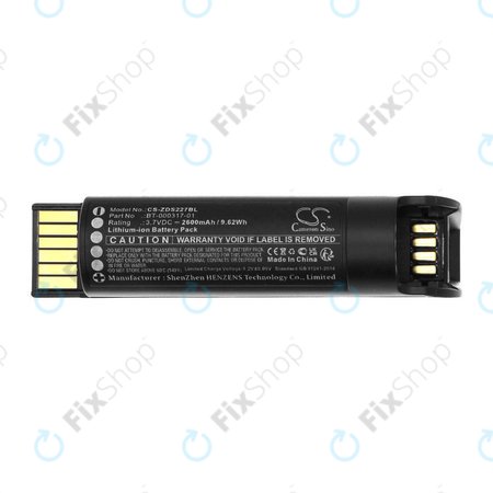Batterie pour Zebra CR2278, DS22, 2600mAh, Li-Ion, 3.7V, BT-000317-01, HQ