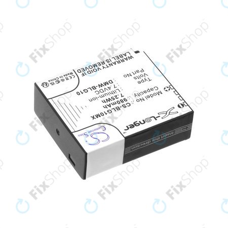 Batterie pour Leica D-Lux Type 109, Panasonic Lumix DMC-GF3, GX7, LX100, 980mAh, Li-Ion, 7.4V, DMW-BLG10, HQ