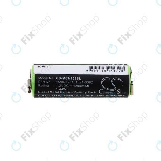 Batterie pour Moser Chromini 1591, Ermila Bella 1590, 1200mAh, Ni-MH, 1.2V, 1590-7291, HQ