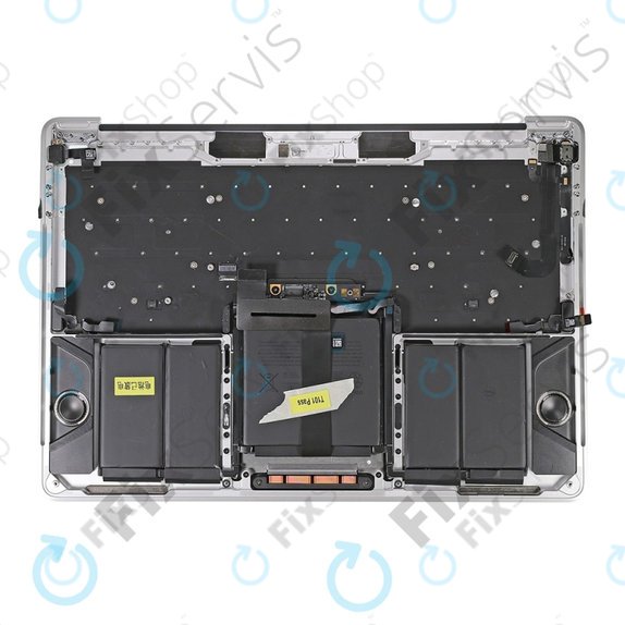 Apple MacBook Pro 13" A1706 (Fin 2016 - Mi 2017) - Cadre clavier supérieur + clavier US + microphone + trackpad + haut-parleurs (Argent)
