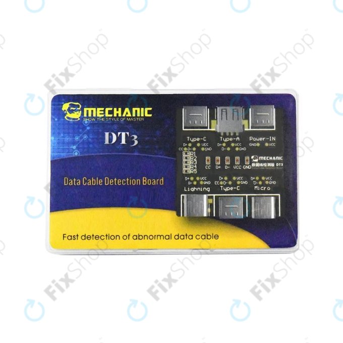 Mechanic DT3 - Testeur de câbles de données (Lightning, USB-C, microUSB)