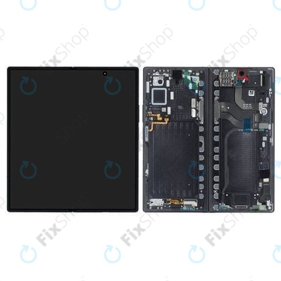 Samsung Galaxy Z Fold 7 F966B - Écran LCD + Écran tactile + Cadre (Jetblack) OLED