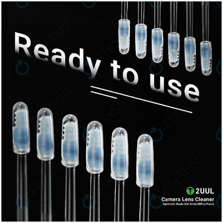 Bâtonnets de gel de nettoyage pour lentille caméra, résine synthétique, 2UUL CL21, 48 pcs/pack