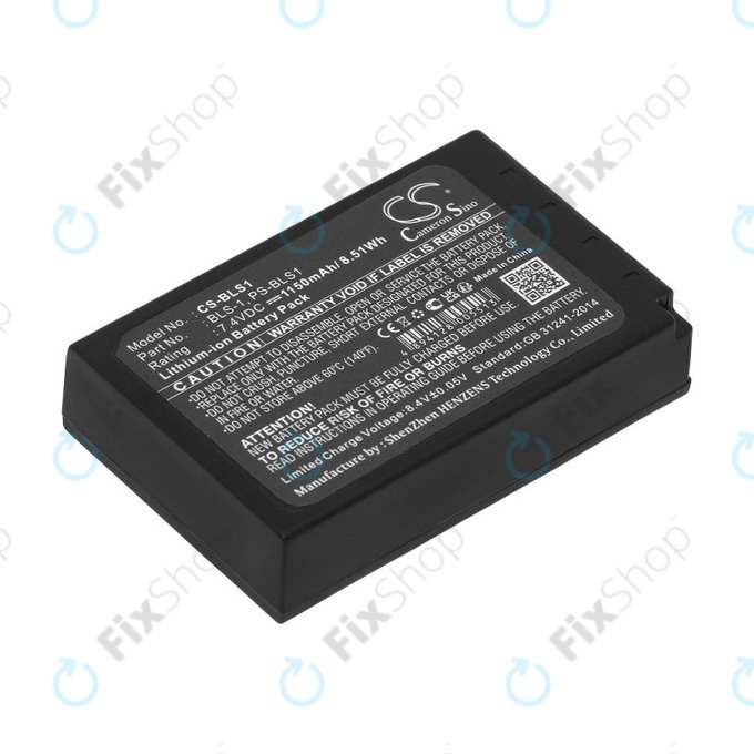 Batterie pour Olympus E-400, 1150mAh, Li-Ion, 7.4V, PS-BLS1, HQ
