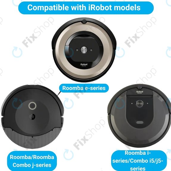Kit de pièces de rechange pour iRobot Roomba e-series, i-series, j-series (1 paire de brosses principales, 2x Filtre, 2x Brosse latérale)