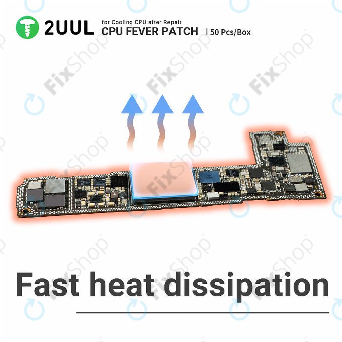 Pad thermique pour CPU, refroidissement, 2UUL SC09, 17x15x1.5mm