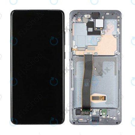 Samsung Galaxy S20 Ultra G988F - Écran LCD + Ecran Tactile + Cadre + Caméra Avant (Gris Cosmique) - GH82-22271B, GH82-22327B Genuine Service Pack