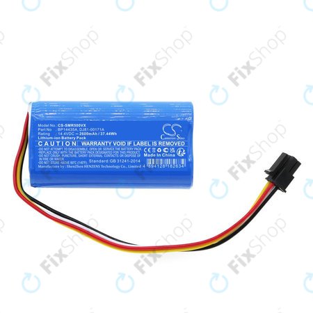 Batterie pour Samsung PowerBot VR05R5050WK, Midea i5, i9 EYE, 2600mAh, Li-Ion, 14.4V, BP14435A, HQ