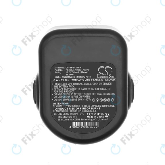 Batterie pour Black & Decker Cd1202, 2100mAh, Ni-MH, 12V, PS130A, HQ