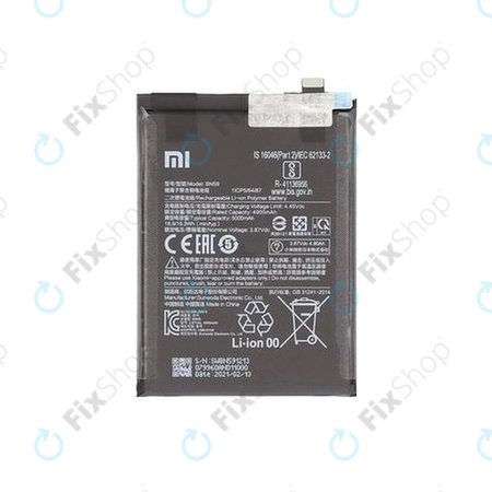 Xiaomi Redmi Note 10, Note 10S M2101K7BG M2101K7BI - Batterie BN59 5000mAh - 46020000645Z Genuine Service Pack