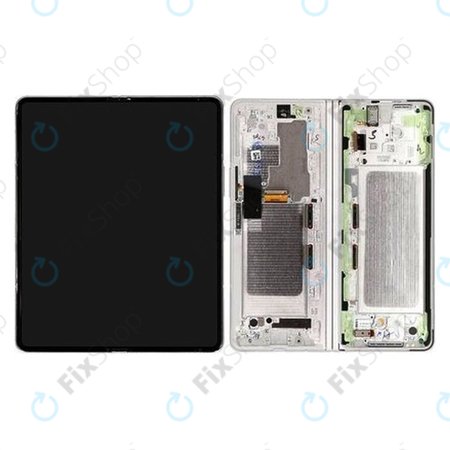 Samsung Galaxy Z Fold 3 F926B - Écran LCD + Écran Tactile + Cadre (Phantom Silver) - GH82-26283C, GH82-26284C Genuine Service Pack
