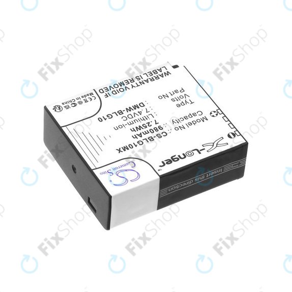 Batterie pour Leica D-Lux Type 109, Panasonic Lumix DMC-GF3, GX7, LX100, 980mAh, Li-Ion, 7.4V, DMW-BLG10, HQ