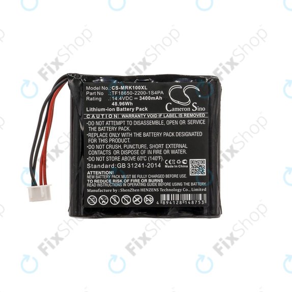 Batterie pour Marshall Kilburn, 3400mAh, Li-Ion, 14.4V, TF18650-2200-1S4PA, HQ