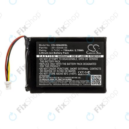Batterie pour Garmin Nüvi 40, 750mAh, Li-Ion, 3.7V, 361-00056-05, HQ