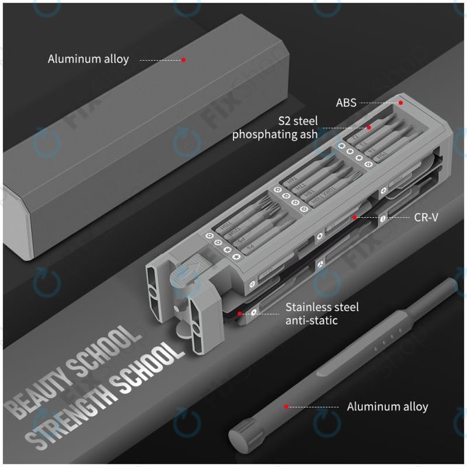 Kingsdun - Jeu de tournevis de précision pour réparation de téléphones et PC 44 en 1