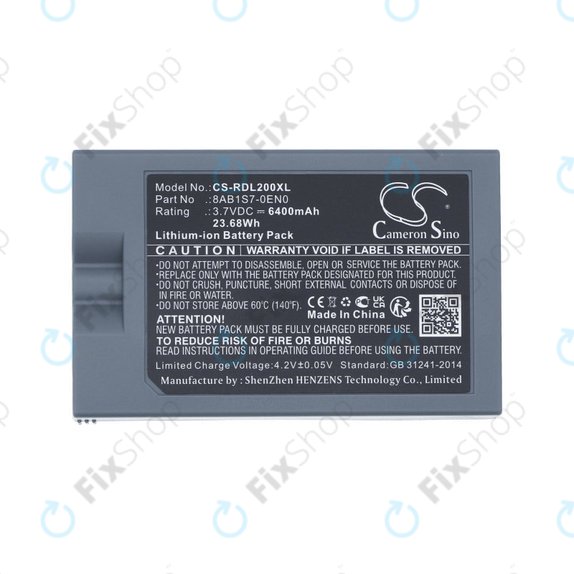 Batterie pour Ring Video Doorbell 2, 3, 4, 6400mAh, Li-Ion, 3.7V, 8AB1S7-0EN0, HQ