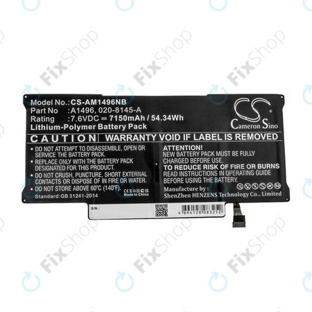 Apple MacBook Air 13" A1466 (Mi 2013 - Mi 2017) - Batterie A1496 7150mAh HQ