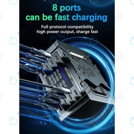 Mechanic V-Power 8 Pro - Station de charge USB avec USB-C, USB 3.0