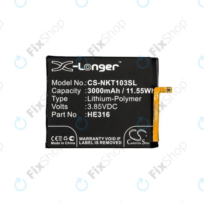Nokia 6 - Batterie HE335 3000mAh QG