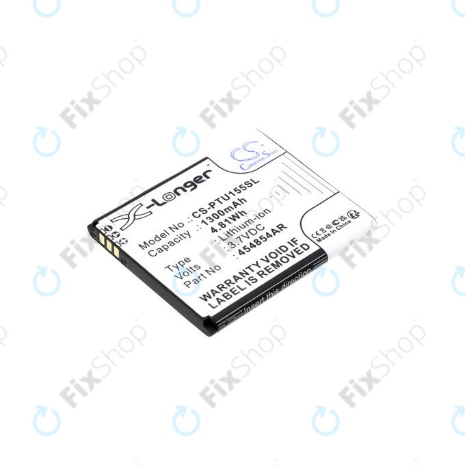 Batterie pour Panasonic Kx-Tu150, Kx-Tu150exr, 1300mAh, Li-Ion, 3.7V, 454854AR, HQ