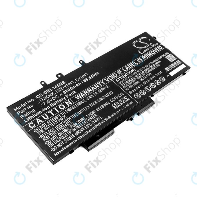 Batterie pour Dell Latitude 14 5490, Latitude 14 5491, 8800mAh, Li-Ion, 7.6V, 00JWGP, HQ