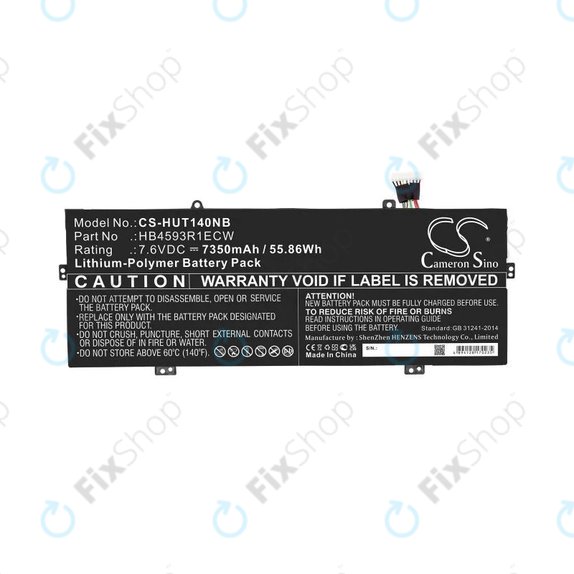 Huawei MateBook X Pro - Batterie HB4593R1ECW 7350mAh HQ