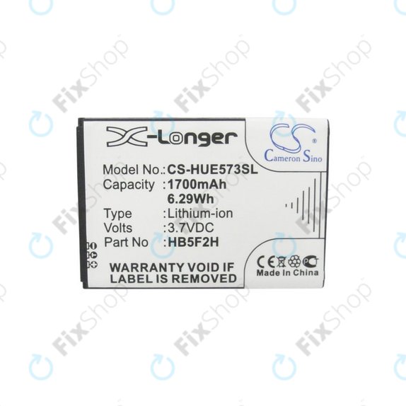Batterie pour Huawei E5330, 1700mAh, Li-Ion, 3.7V, HB5F2H, HQ