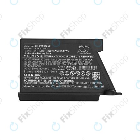 Batterie pour LG Hombot, LG VR, EAC62218202, Li-ion, 14.4V, 2600mAh, HQ