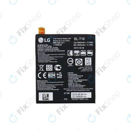 LG G Flex 2 H955 - Batterie BL-T16 2920mAh - EAC62718201 Genuine Service Pack
