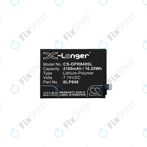 Realme GT 5G RMX2202, GT Neo RMX3031 - Batterie BLP849 2100mAh HQ