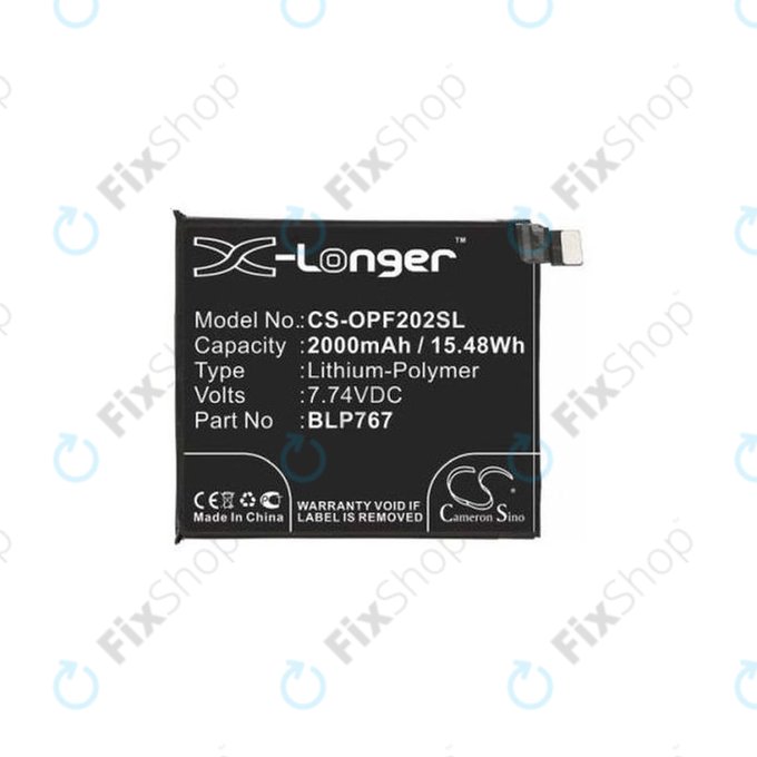 Oppo Find X2 Pro - Batterie BLP767 2000mAh HQ