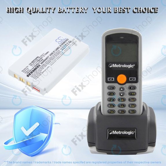 Batterie pour Cipherlab 8300-L, Metrologic MK5502, 750mAh, Li-Ion, 3.7V, BA-80S700, HQ