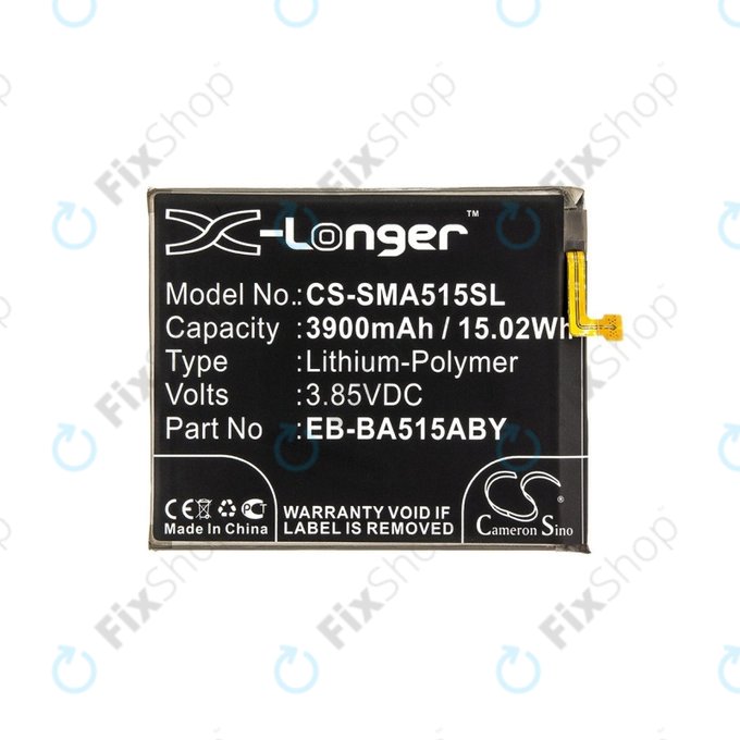 Batterie pour Samsung A51 A515F, 3900mAh, Li-Pol, 3.85 V, EB-BA515ABY, HQ