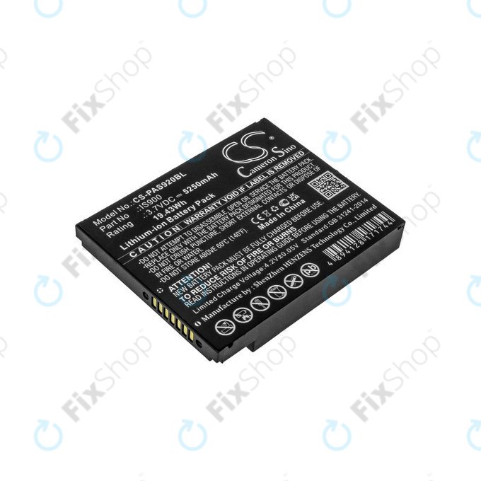 Batterie pour Pax A920, A920c, 5250mAh, Li-Ion, 3.7V, IS900, HQ