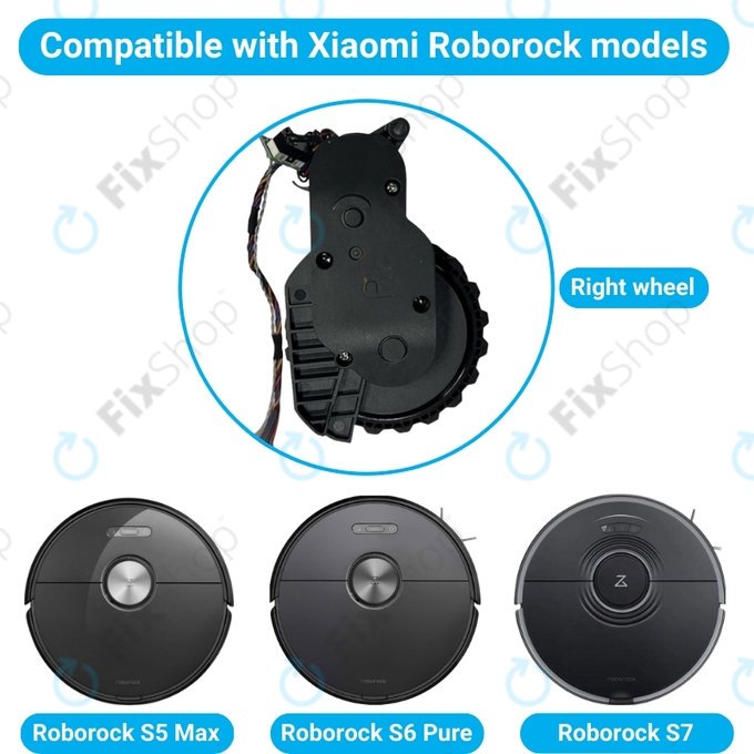 Xiaomi Roborock S5 Max, S6 Pure, S7 - Moteur de roue (droite)