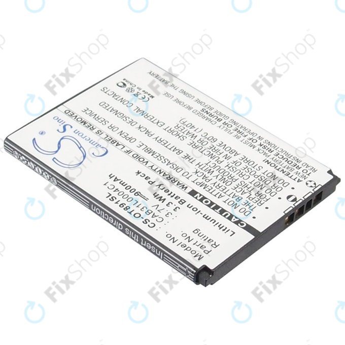Batterie pour Alcatel One Touch, OT, TCL A, Vodafone, 900mAh, Li-ion, 3.7V, CAB31L0004C1, HQ