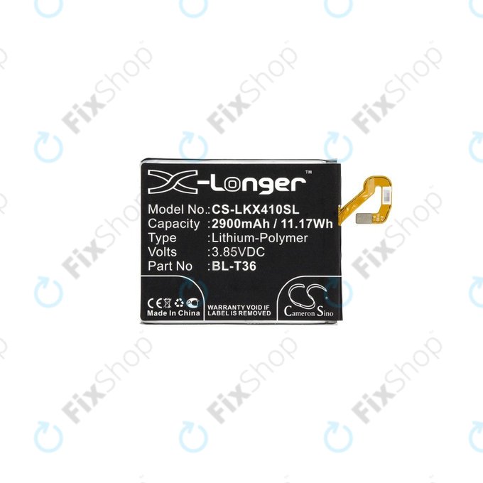LG K10 (2018), K11, K11 Plus, K11 Prime, K30, Harmony 2 - Batterie BL-T36, EAC63638201 2900mAh HQ
