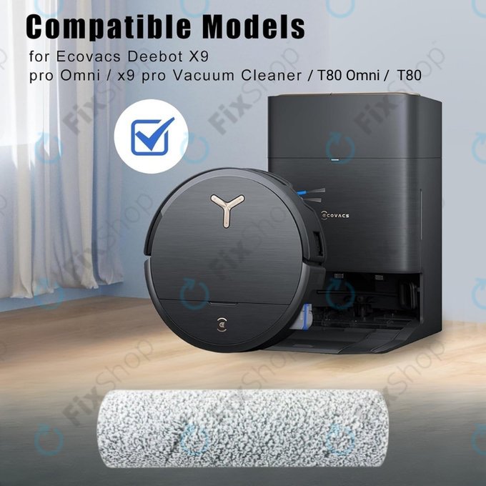 Ecovacs Deebot X9 Pro Omni, X9 Pro, X8 Pro Omni, X8 Omni, T80 Omni, T80 - Rouleau de serpillière