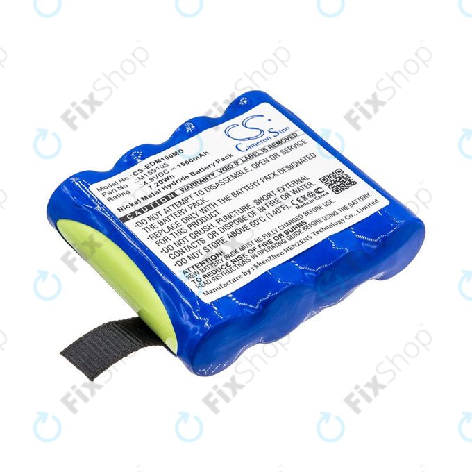Batterie pour Edan Cs-01, Edan H100, Edan H100b, Edan H100n, 1500mAh, Ni-MH, 4.8V, 4XNR49AA1500P, HQ