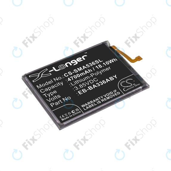 Batterie pour Samsung A33 A336B, A53 A536B, 4700mAh, Li-Pol, 3.85 V, EB-BA336ABY, HQ