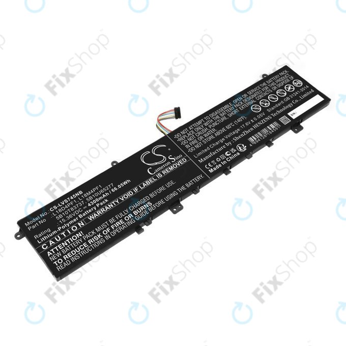 Batterie pour Lenovo Yoga, 4300mAh, Li-Pol, 15.36V, L18D4PF1, HQ