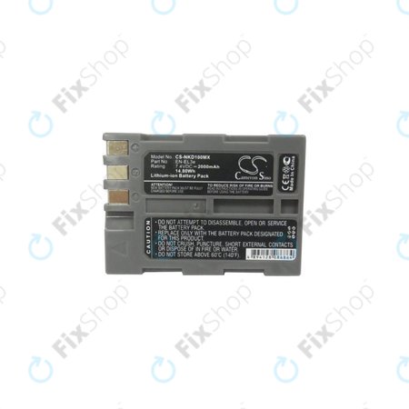 Nikon D50, D70, D80, D90, D100, D200, D300, D700, D900 - Batterie EN-EL3e Li-Ion 2000mAh HQ