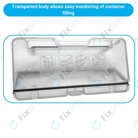 Xiaomi Mi Robot Vacuum Mop Pro (P), Viomi V2 Pro, V3, SE - Poubelle (Transparent)