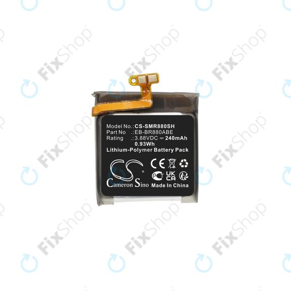 Batterie pour Samsung Galaxy Watch 4 40mm, Watch4 Classic 42mm, 240mAh, Li-Pol, 3.88V, EB-BR880ABE, HQ