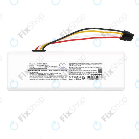 Batterie pour Xiaomi Dreame MC1808, Roborock 1C, 5200mAh, Li-Ion, 14.4V, BRR-2P4S-2600S, HQ