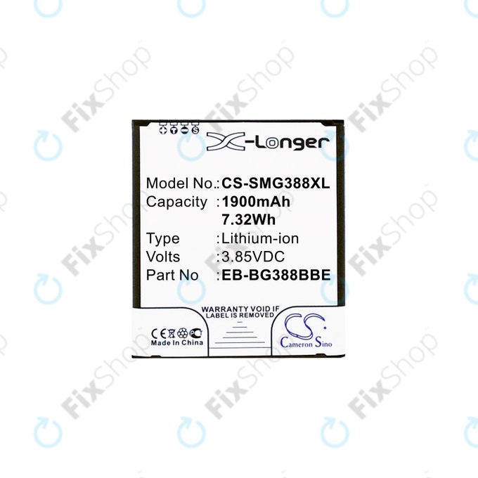Samsung Galaxy Xcover 3 G388F - Batterie EB-BG388BBE 1900mAh HQ
