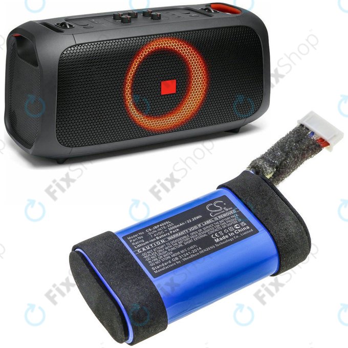 Batterie pour JBL PartyBox On-The-Go, 3000mAh, Li-Ion, 7.4V, SUN-INTE-265, HQ